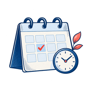 Calendrier et horloge pour organiser une intervention