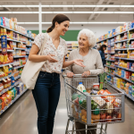 Aide aux courses et accompagnement en magasin à Montrabé pour personnes âgées